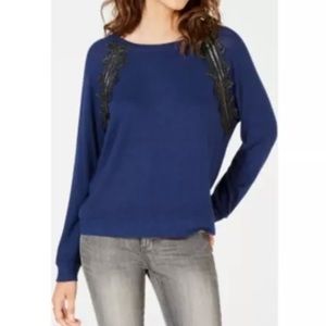 Ultra Flirt Pullover Sweater Blue Sweater Size M